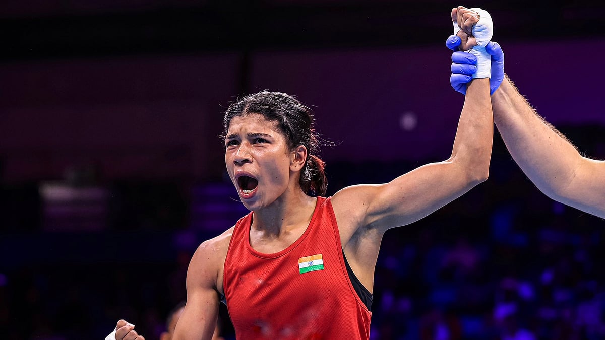 | Photo: X/Nikhat Zareen  : File photo of Nikhat Zareen in the Paris 2024 Olympics.